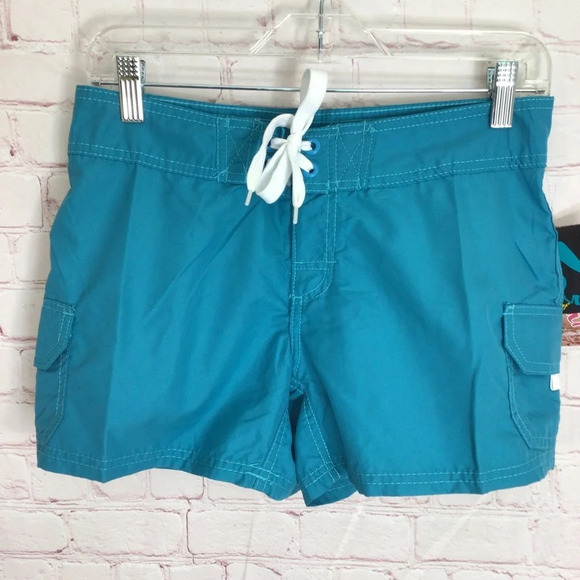 Kanu Surf Breeze Aqua Cargo Pockets Board Shorts - Size 0 - Picture 1 of 7
